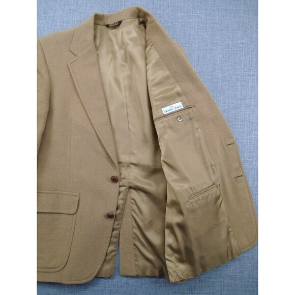 Vintage Nordstrom Blazer Camel Hair Men's Jacket Beige VTG Sport Coat 42" Chest - Picture 11 of 16